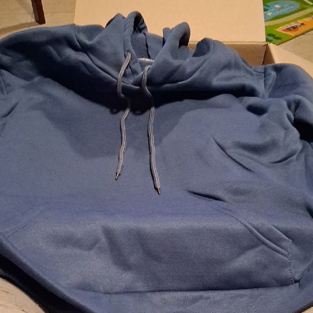 Blue Casual Sweatshirt Hoodie